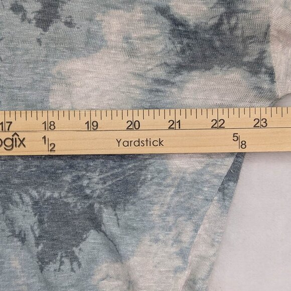 Cynthia Rowley Pullover Hoodie Womens XL 100% Linen Green Marbled Coastal Resort - Picture 6 of 11